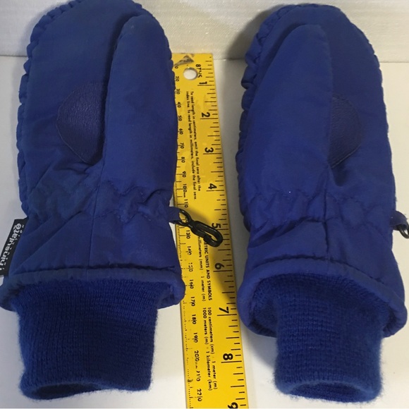 Kids 4-7 Thinsulate insulated mittens Like New Blue - Picture 9 of 10